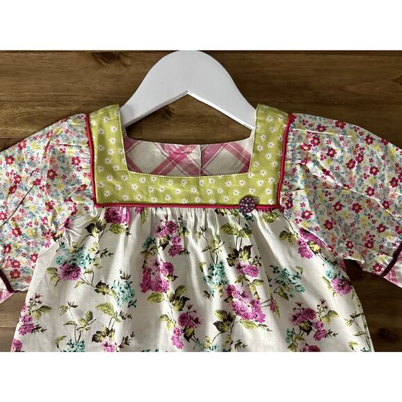 NWT Matilda Jane Enchanted Garden Art School Mixed Print Pink Floral Peasant Top - Picture 5 of 9